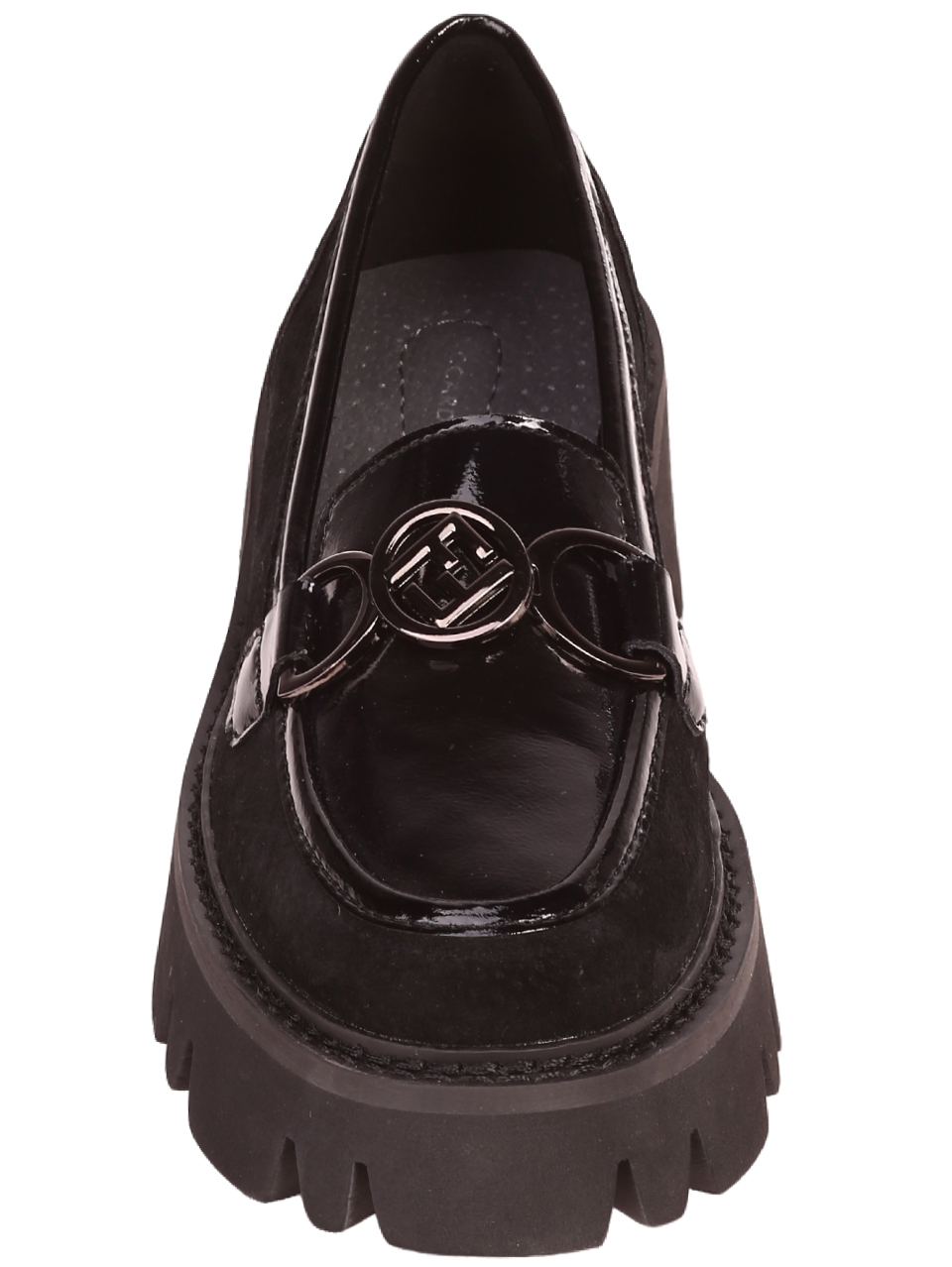 Ежедневни дамски мокасини  в черно 3AF-23683 black