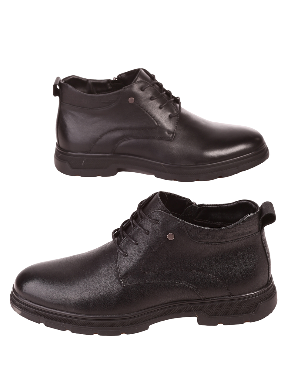 Елегантни мъжки боти от естествена кожа 6I-23617 black