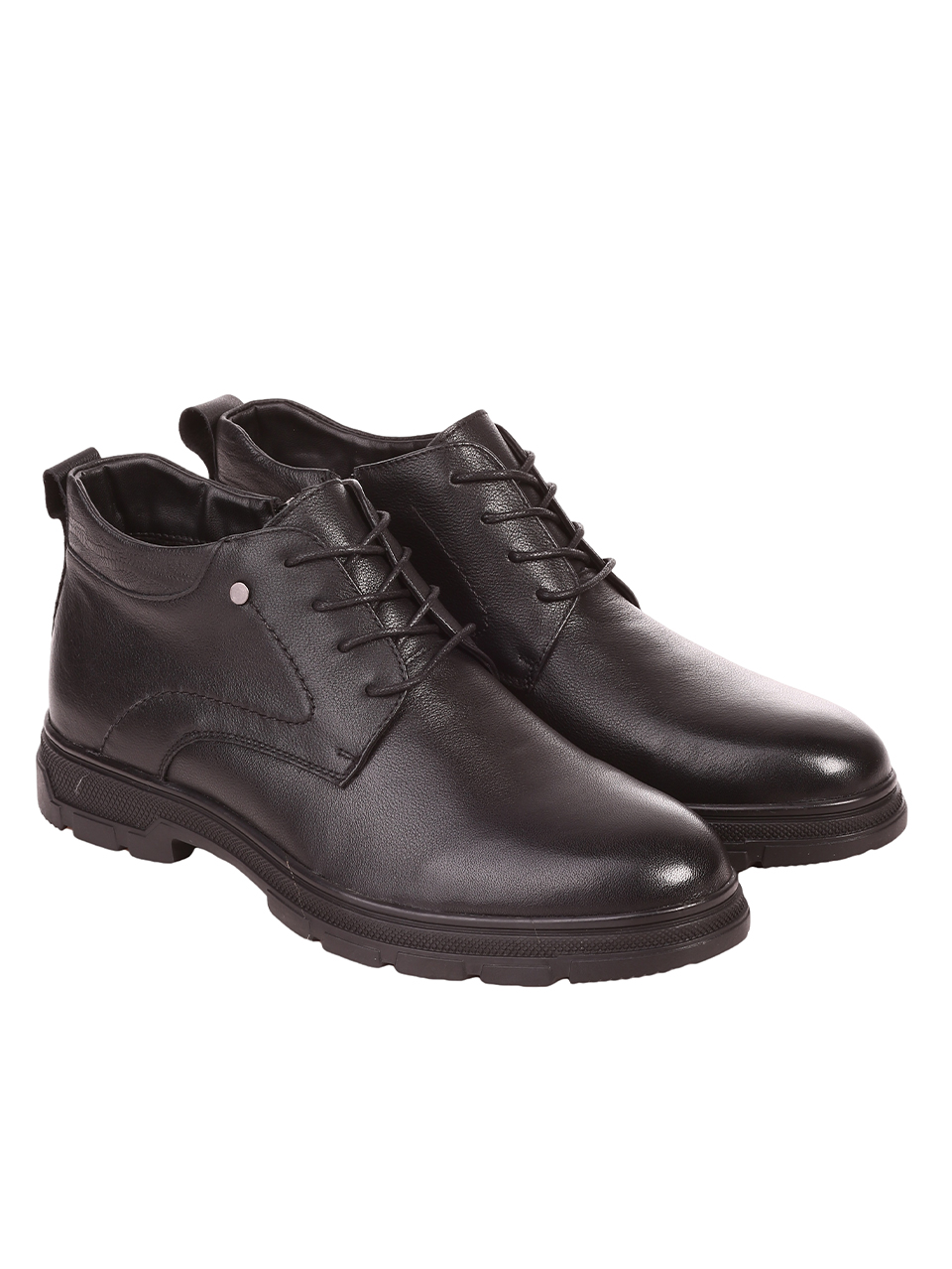 Елегантни мъжки боти от естествена кожа 6I-23617 black