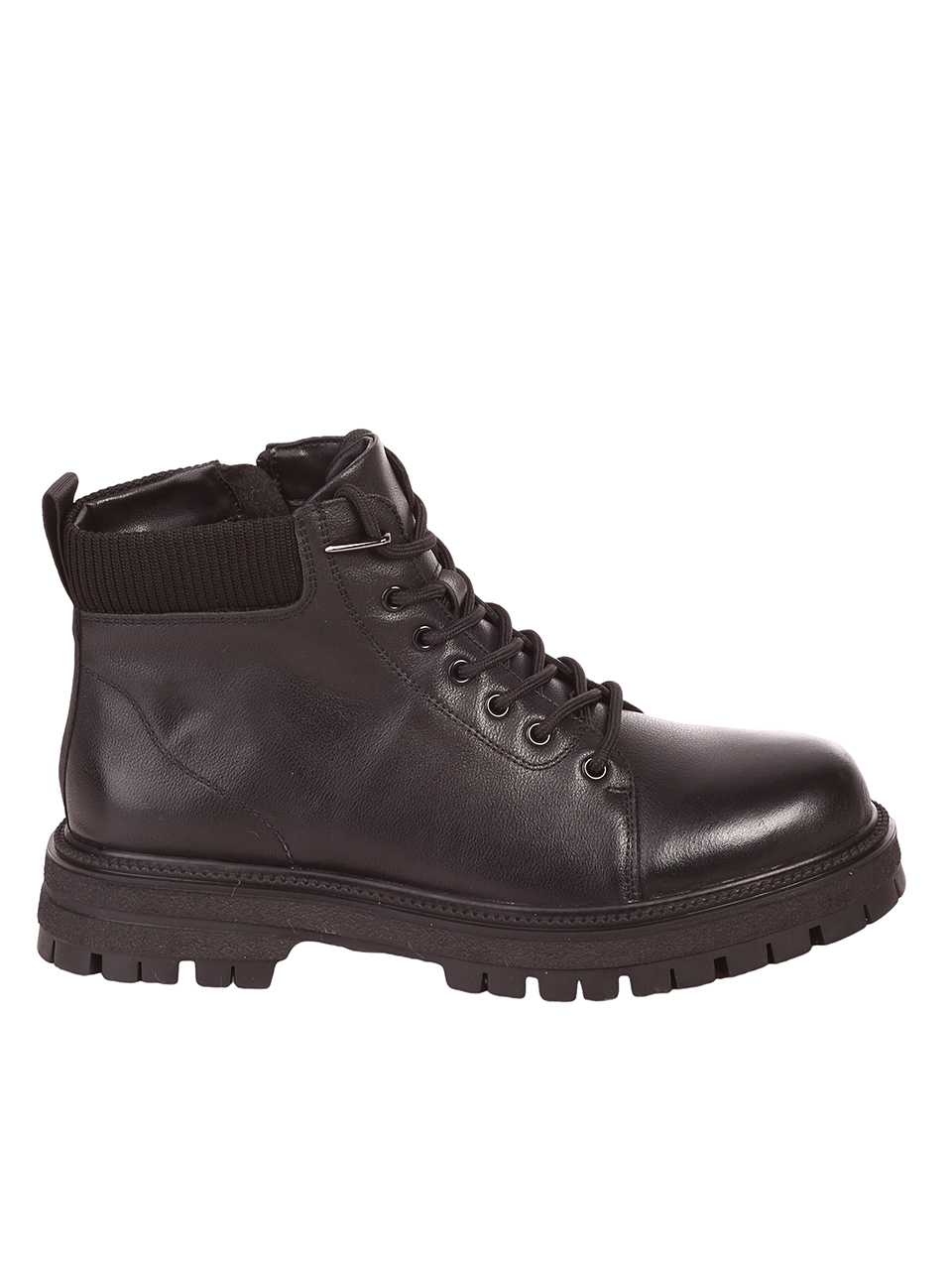 Ежедневни мъжки боти от естествена кожа  6I-23618 black