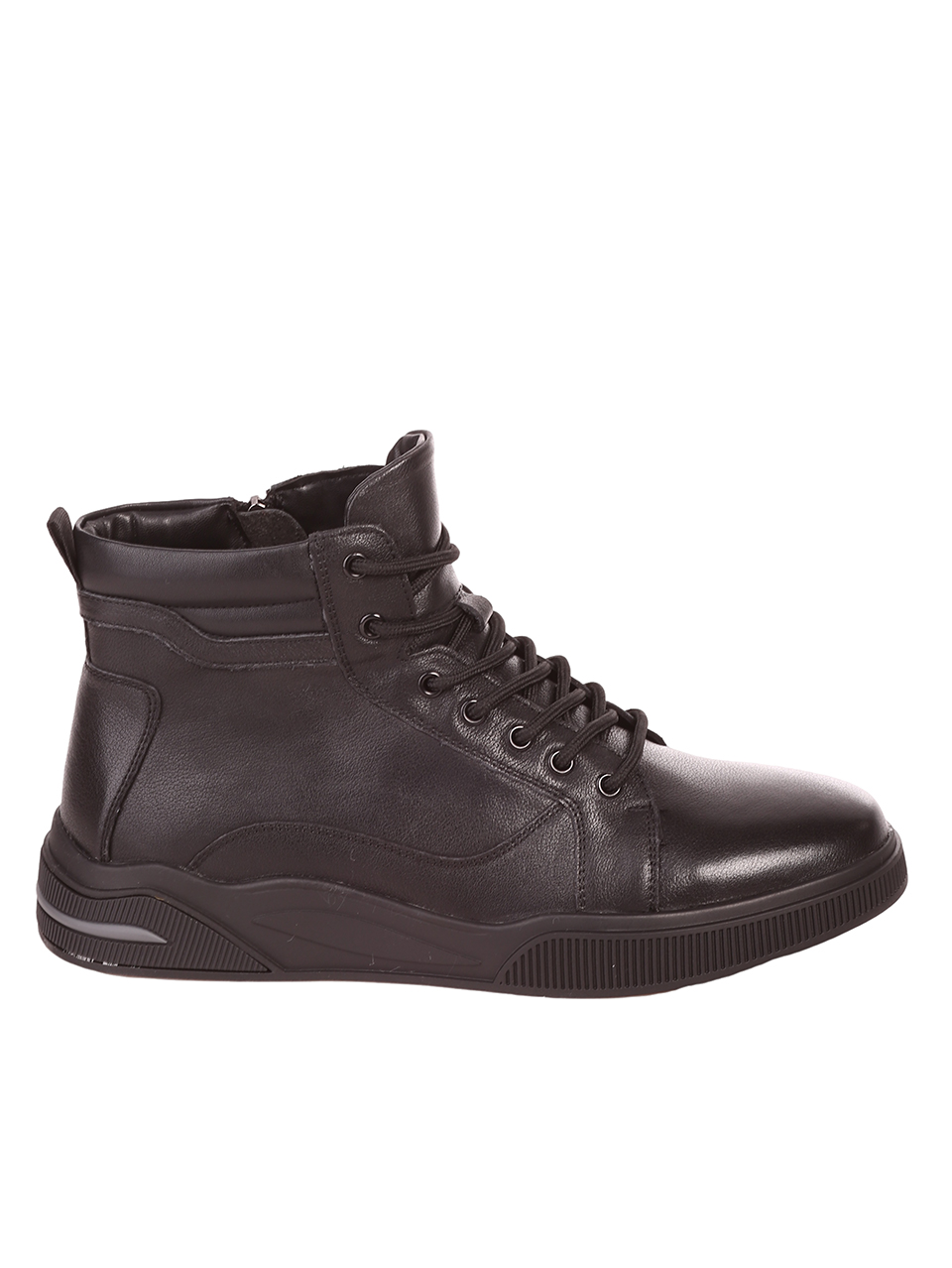 Ежедневни мъжки боти от естествена кожа  6I-23619 black