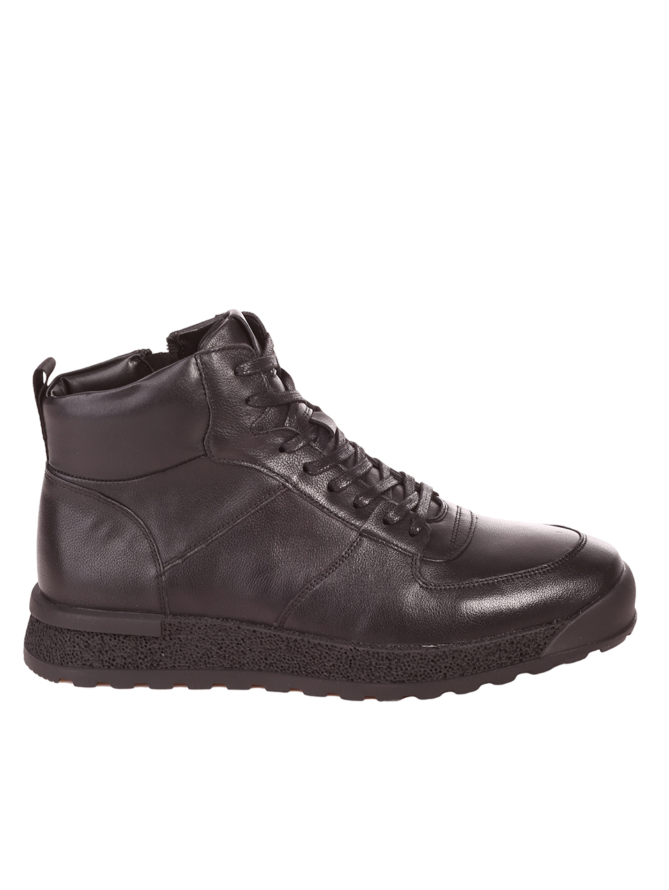 Ежедневни мъжки боти от естествена кожа 6I-23623 black