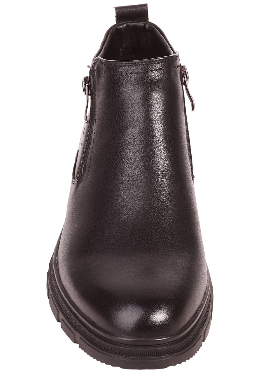 Ежедневни мъжки боти от естествена кожа  6I-23628 black