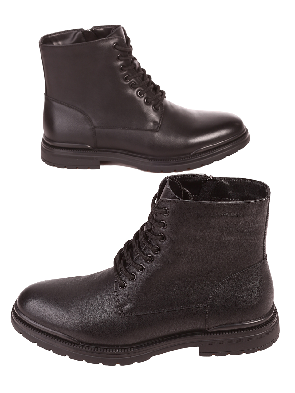 Ежедневни мъжки боти от естествена кожа  6I-23630 black