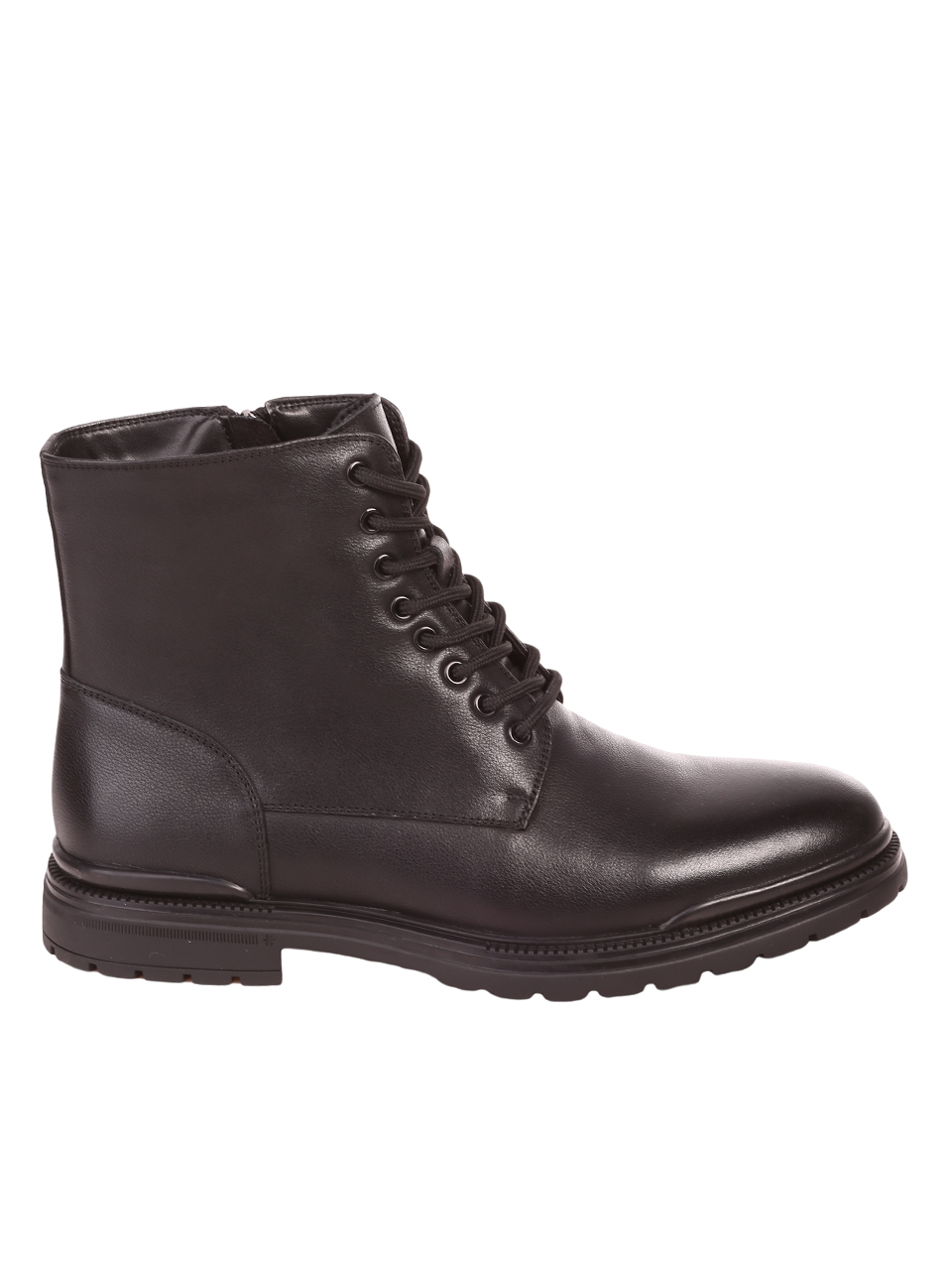 Ежедневни мъжки боти от естествена кожа  6I-23630 black