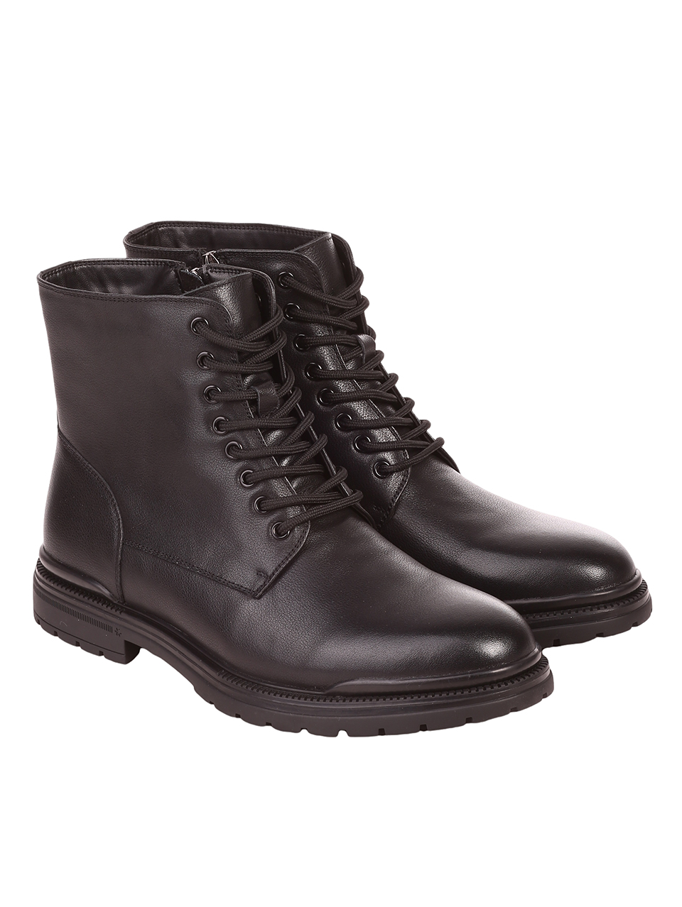 Ежедневни мъжки боти от естествена кожа  6I-23630 black