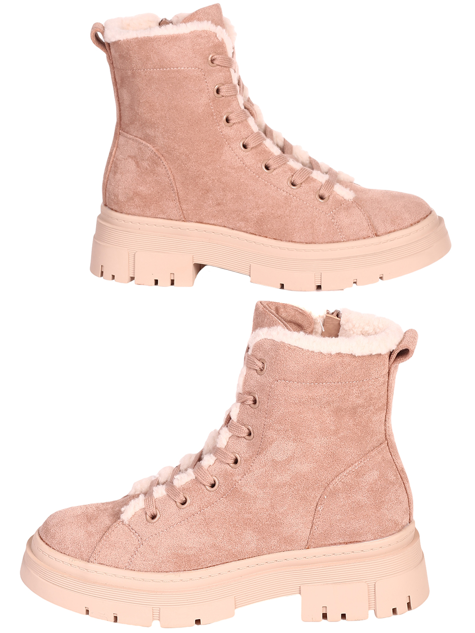 Ежедневни дамски боти в бежово 2R-23509 khaki