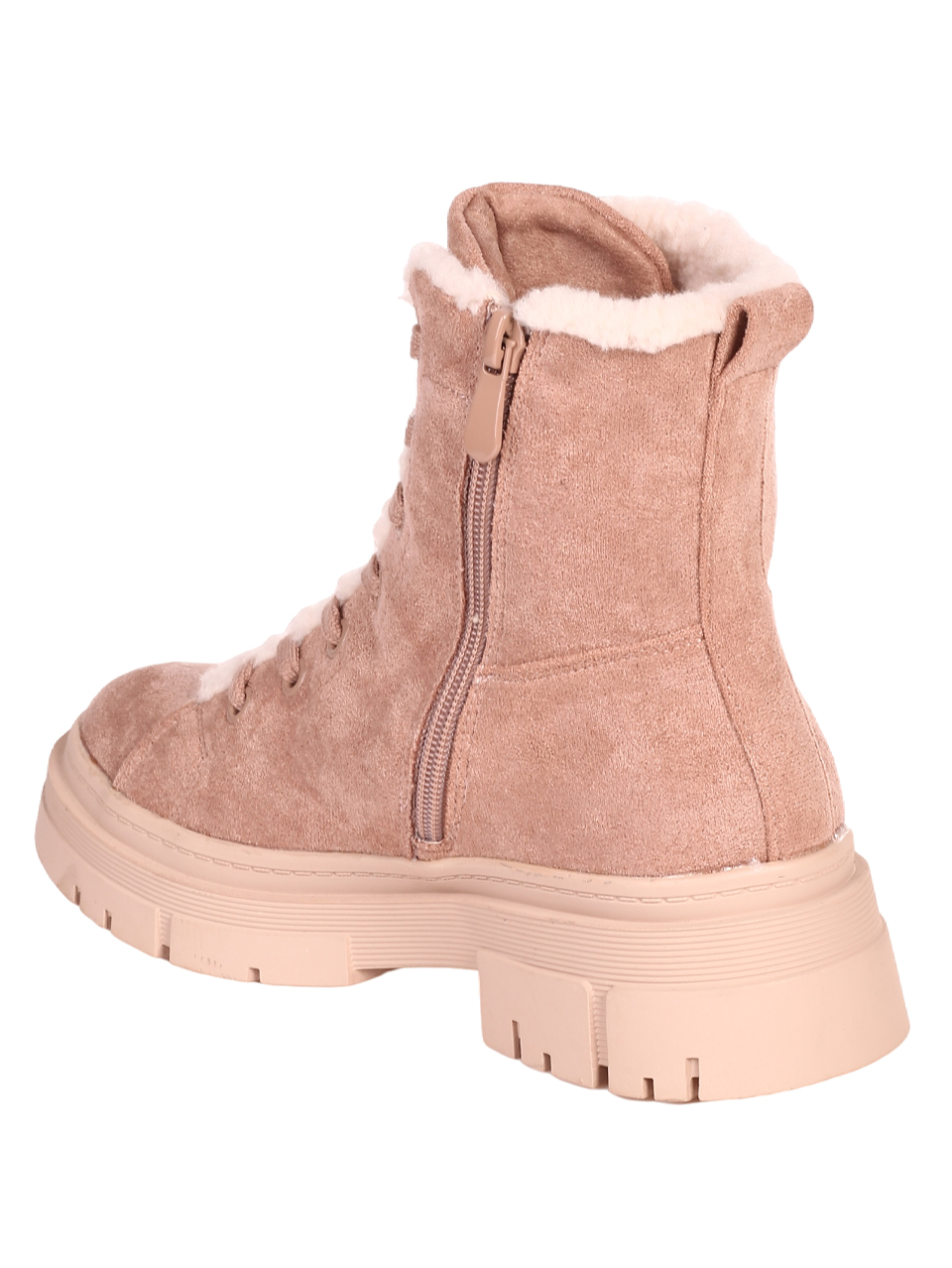 Ежедневни дамски боти в бежово 2R-23509 khaki