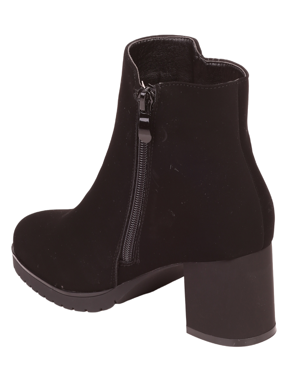 Елегантни дамски боти в черно 2R-23575 black nubuck