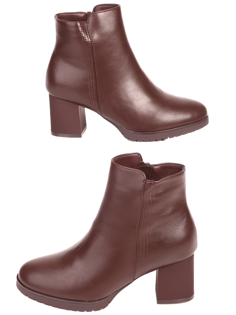Елегантни дамски боти в кафяво 2R-23575 brown