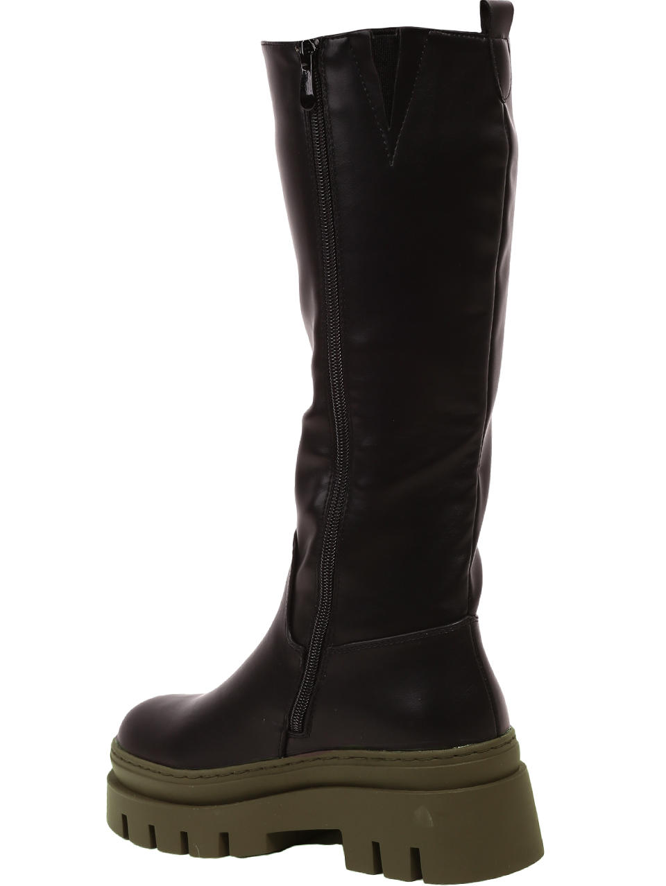 Ежедневни дамски ботуши в черно и зелено 1R-23576 black/green
