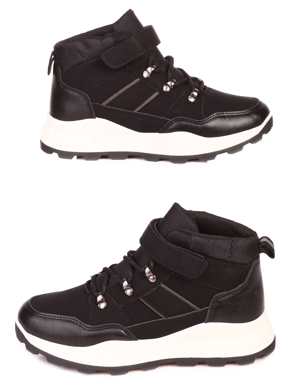 Юношески боти в черно  14U-23566 black
