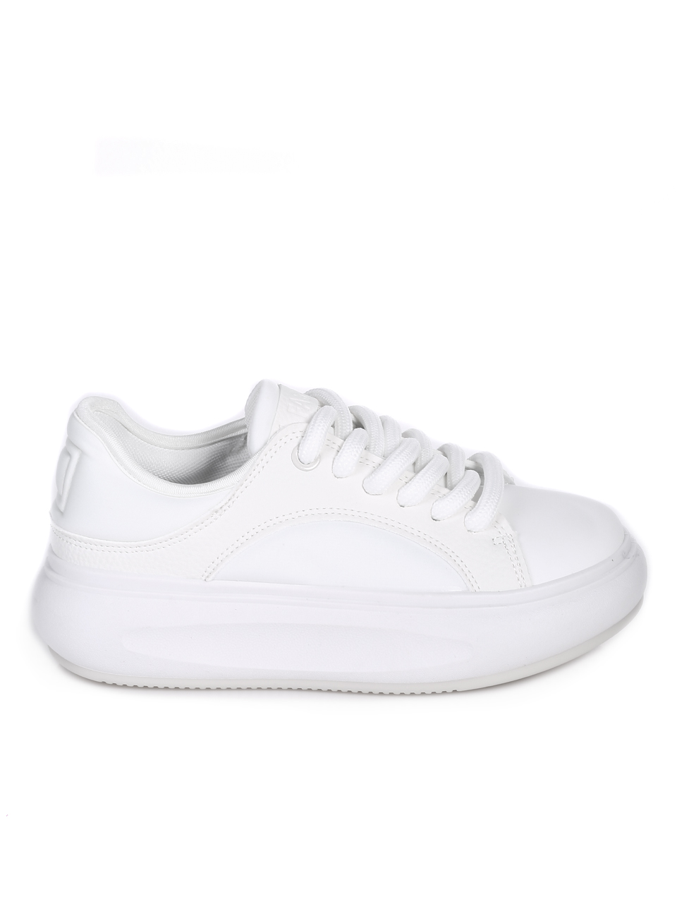 Ежедневни дамски кецове на платформа в бяло 3U-23695 white
