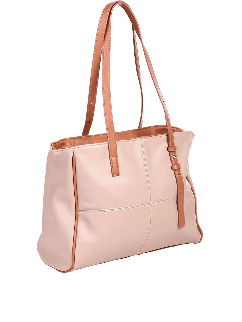 Елегантна дамска чанта в бежово 9Q-23672 grey/beige