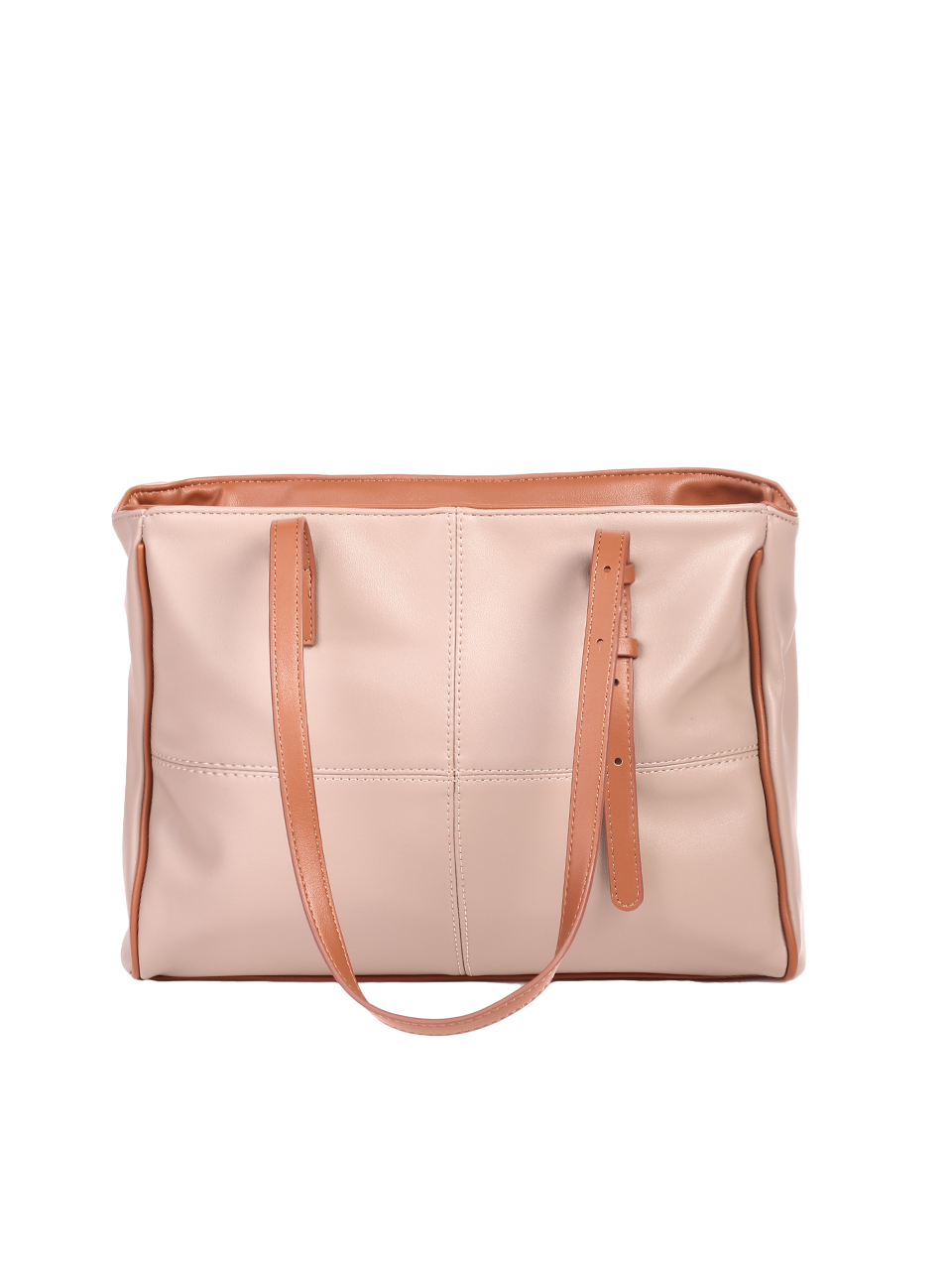 Елегантна дамска чанта в бежово 9Q-23672 grey/beige