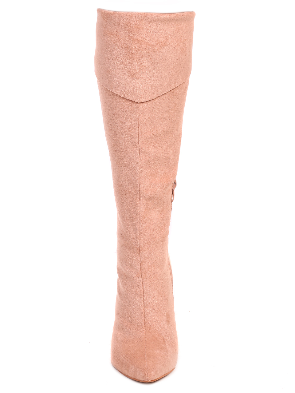 Елегантни дамски ботуши на ток в бежово 1M-23588 beige S