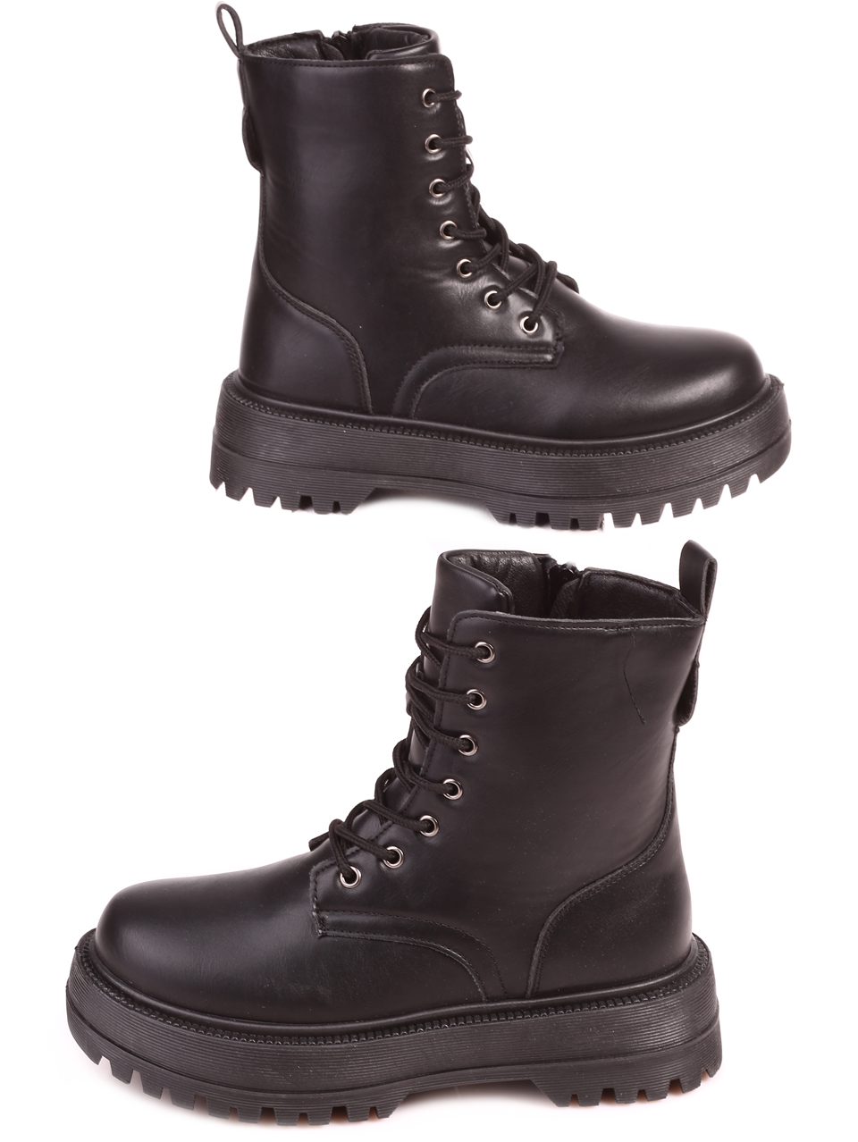 Ежедневни дамски боти в черно 2U-21517 black S