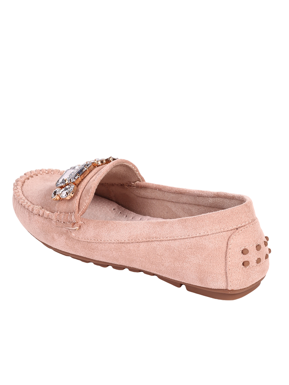 Ежедневни дамски мокасини в бежово 3M-24016 beige