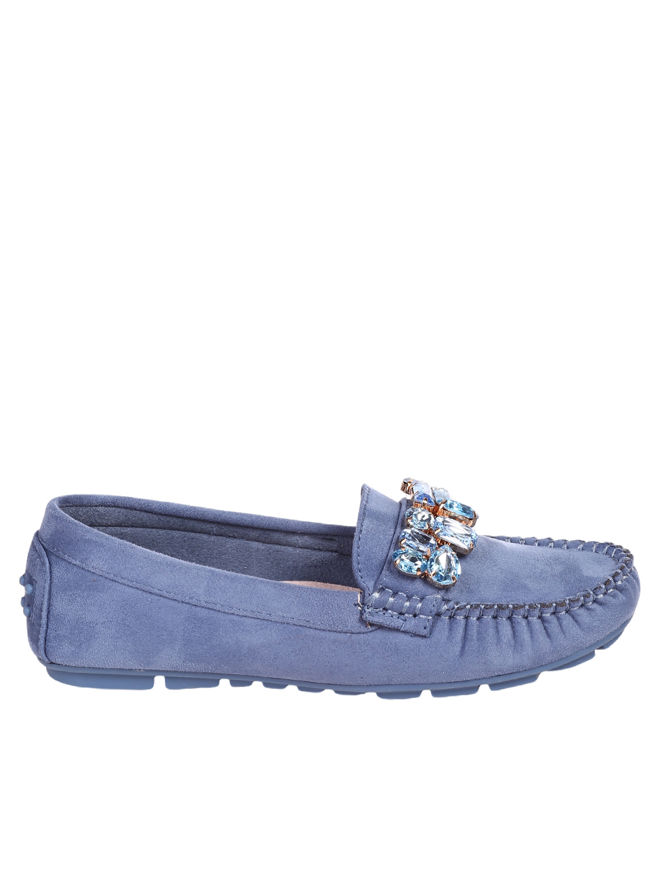 Ежедневни дамски мокасини в синьо 3M-24016 blue
