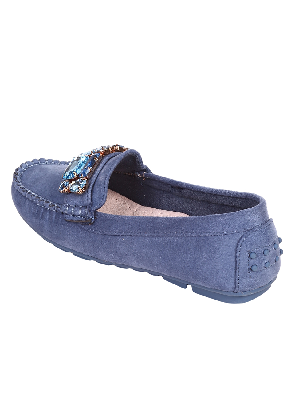 Ежедневни дамски мокасини в синьо 3M-24016 blue