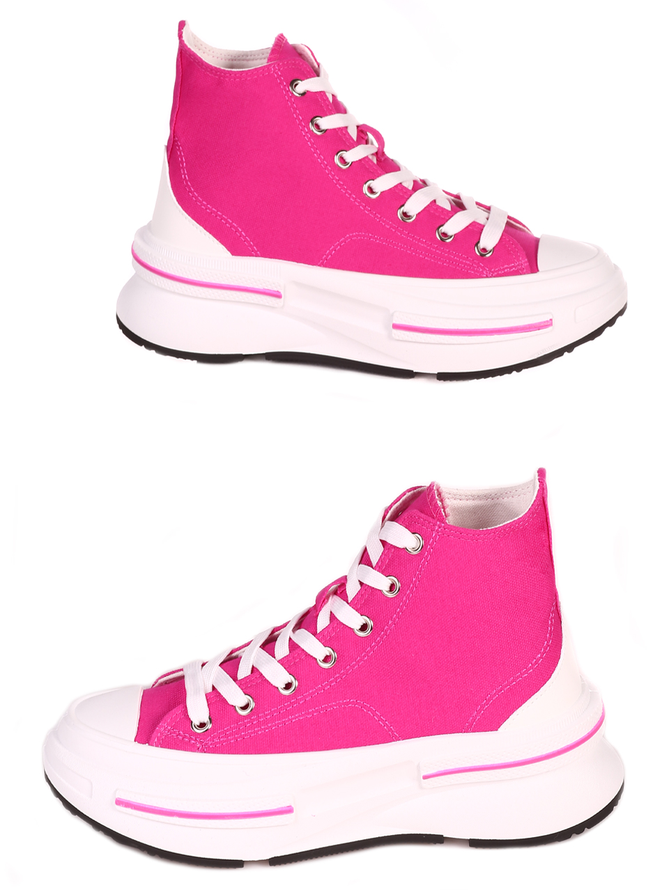 Ежедневни дамски кецове в цвят фуксия 2U-24081 fuchsia