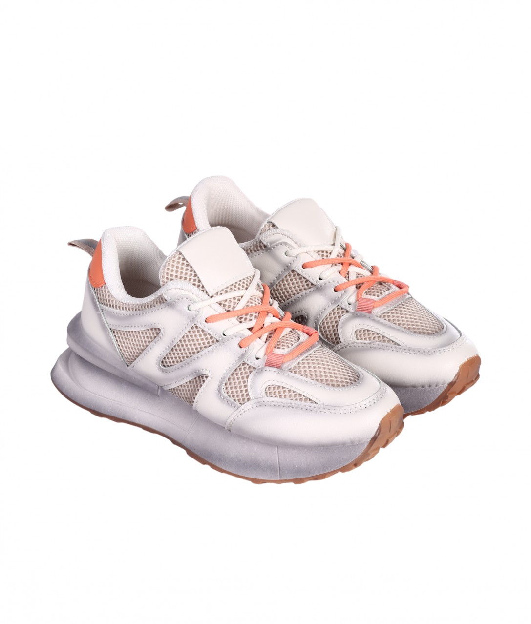 Eжедневни дамски обувки е бежов/оранжев цвят 3U-24002 beige/orange