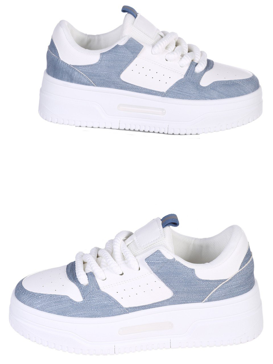Ежедневни дамски обувки в бял/син цвят 3U-24006 white/blue 