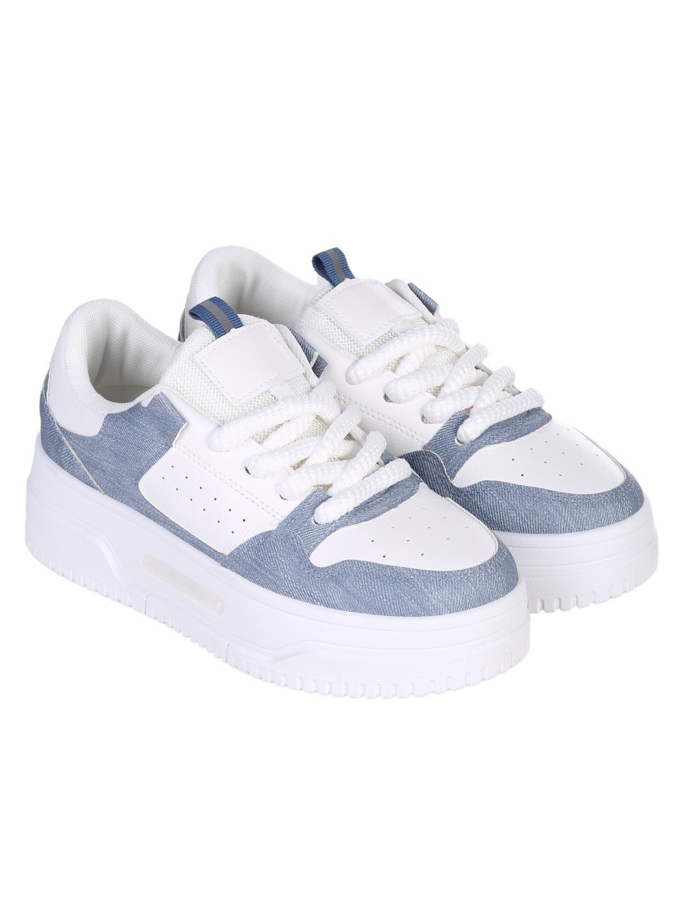 Ежедневни дамски обувки в бял/син цвят 3U-24006 white/blue 