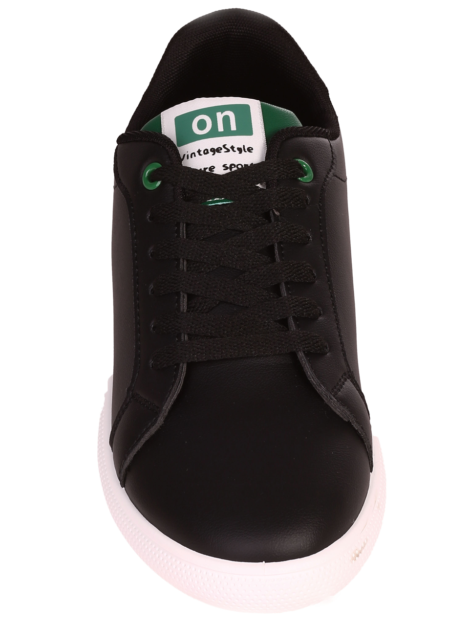 Eжедневни мъжки комфортни обувки в черен/зелен цвят 7U-24119 black/green