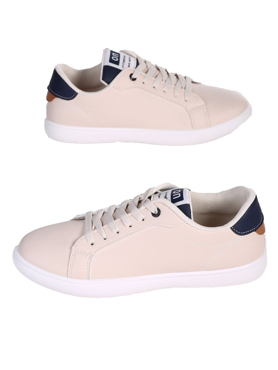Ежедневни мъжки комфортни обувки в бежово 7U-24119 lt.beige