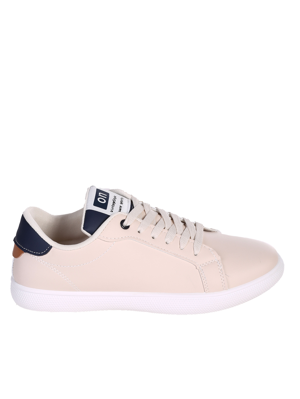 Ежедневни мъжки комфортни обувки в бежово 7U-24119 lt.beige