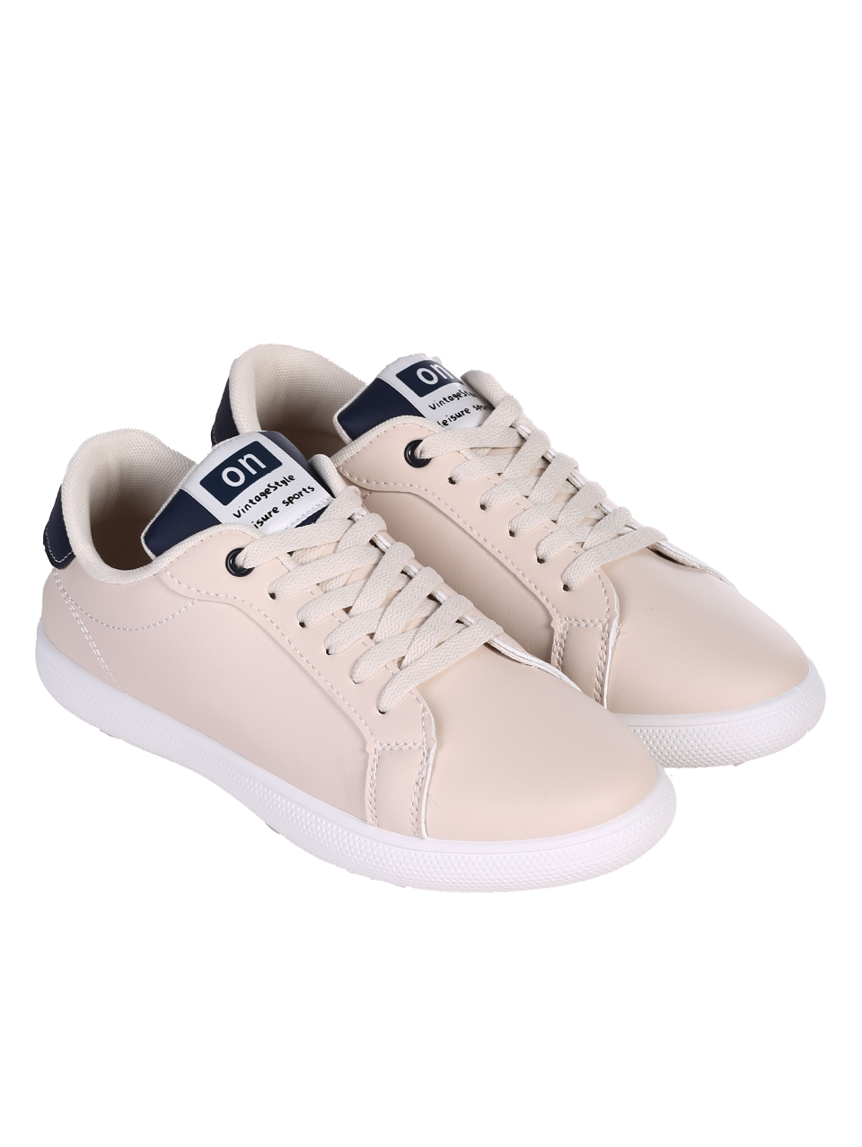 Ежедневни мъжки комфортни обувки в бежово 7U-24119 lt.beige
