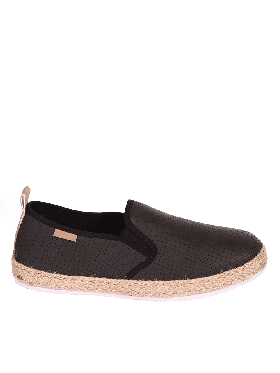 Мъжки еспадрили в черно 7U-24156 black