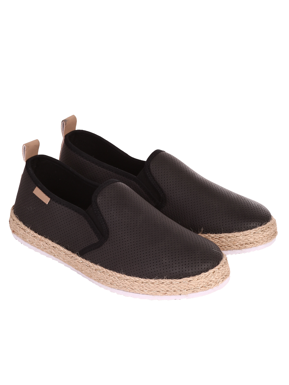 Мъжки еспадрили в черно 7U-24156 black