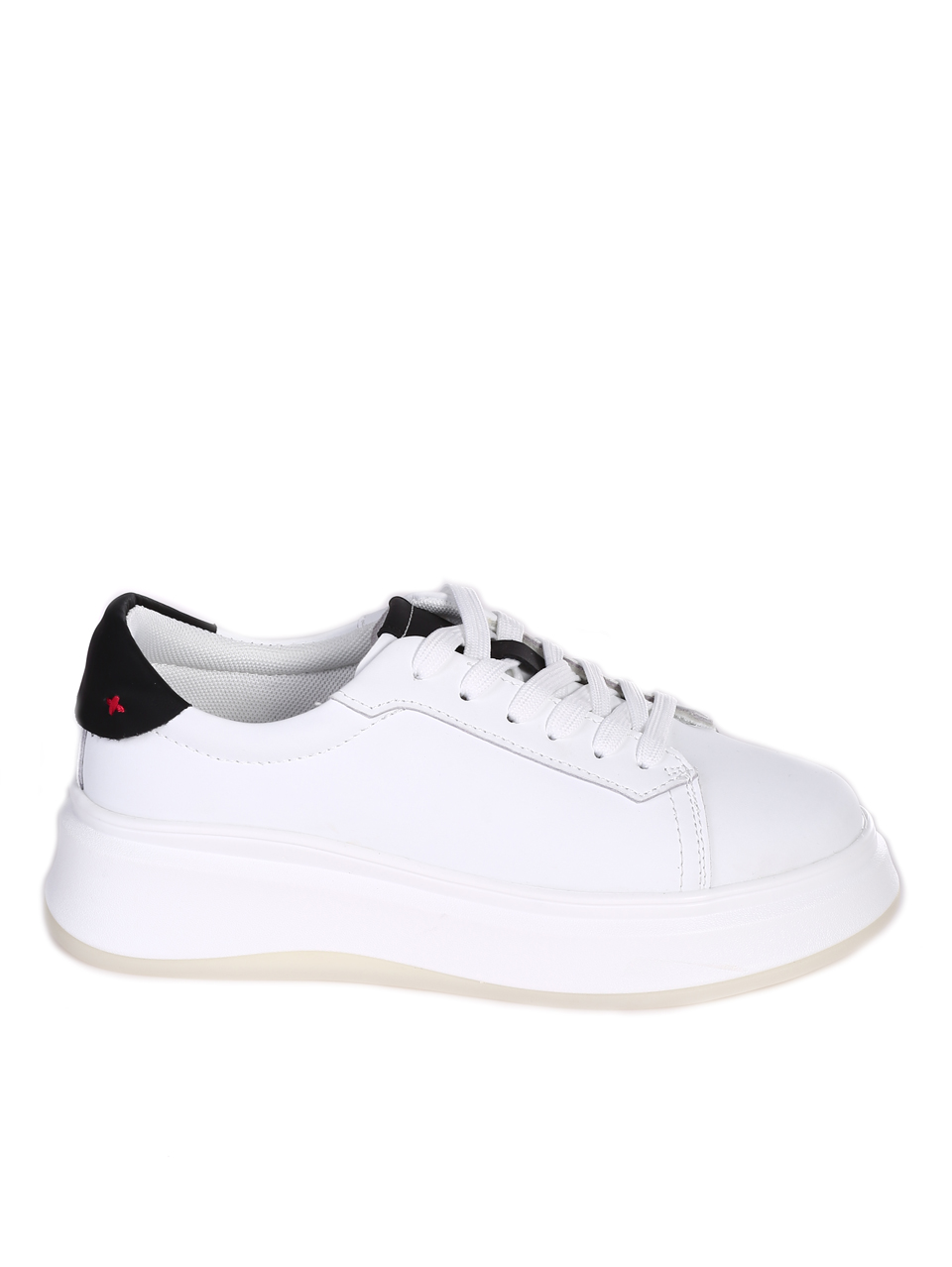 Eжедневни дамски обувки от естествена кожа 3AF-24094 white/black