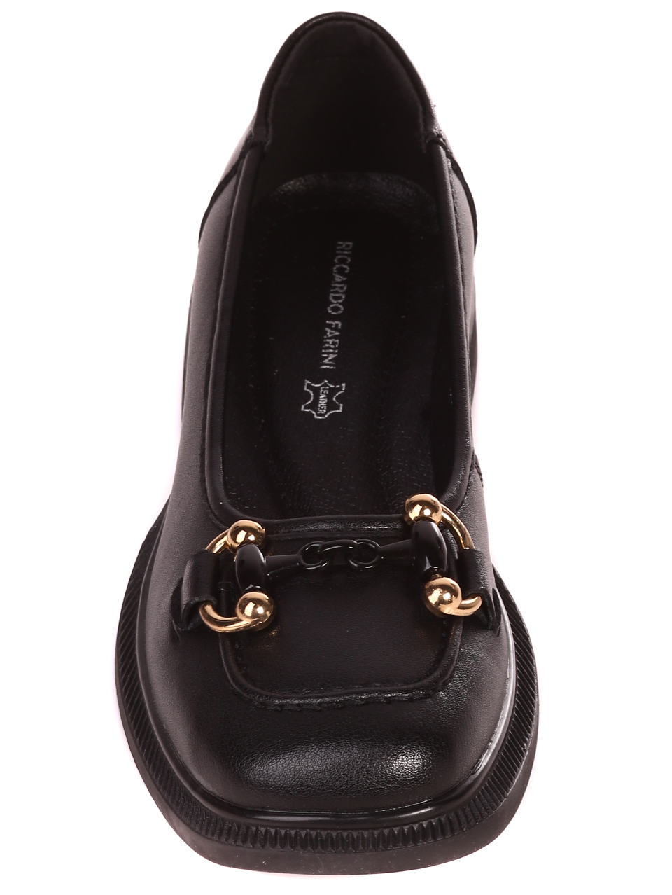 Дамски мокасини от естествена кожа в черно 3AF-24097 black
