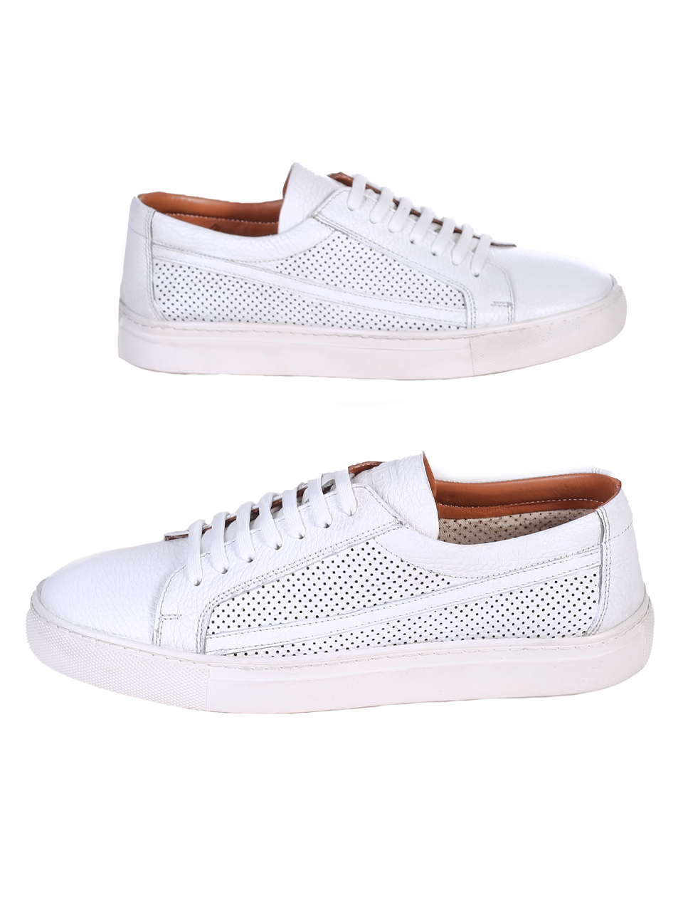 Ежедневни мъжки обувки от естествена кожа 7AT-24364 white
