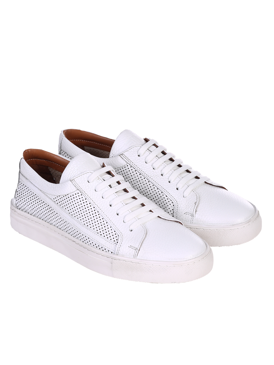 Ежедневни мъжки обувки от естествена кожа 7AT-24364 white