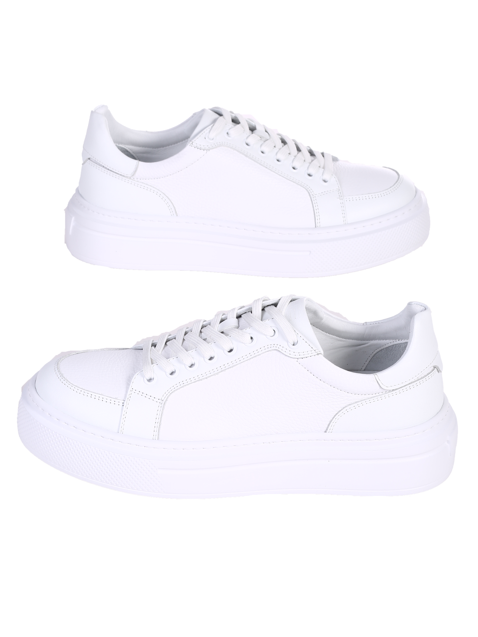 Ежедневни мъжки обувки от естествена кожа 7AT-24367 white