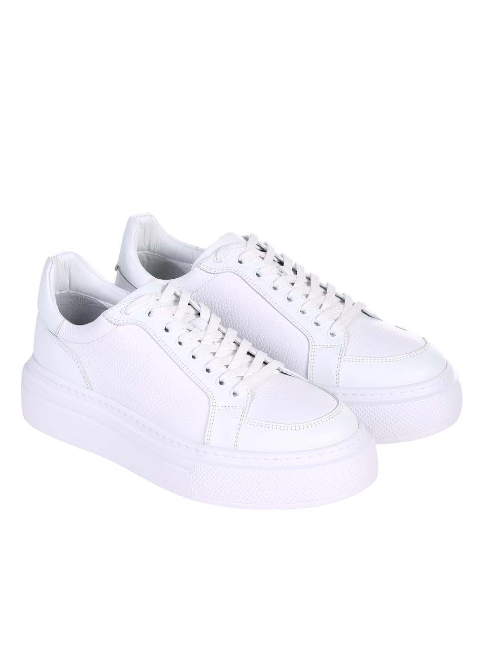 Ежедневни мъжки обувки от естествена кожа 7AT-24367 white