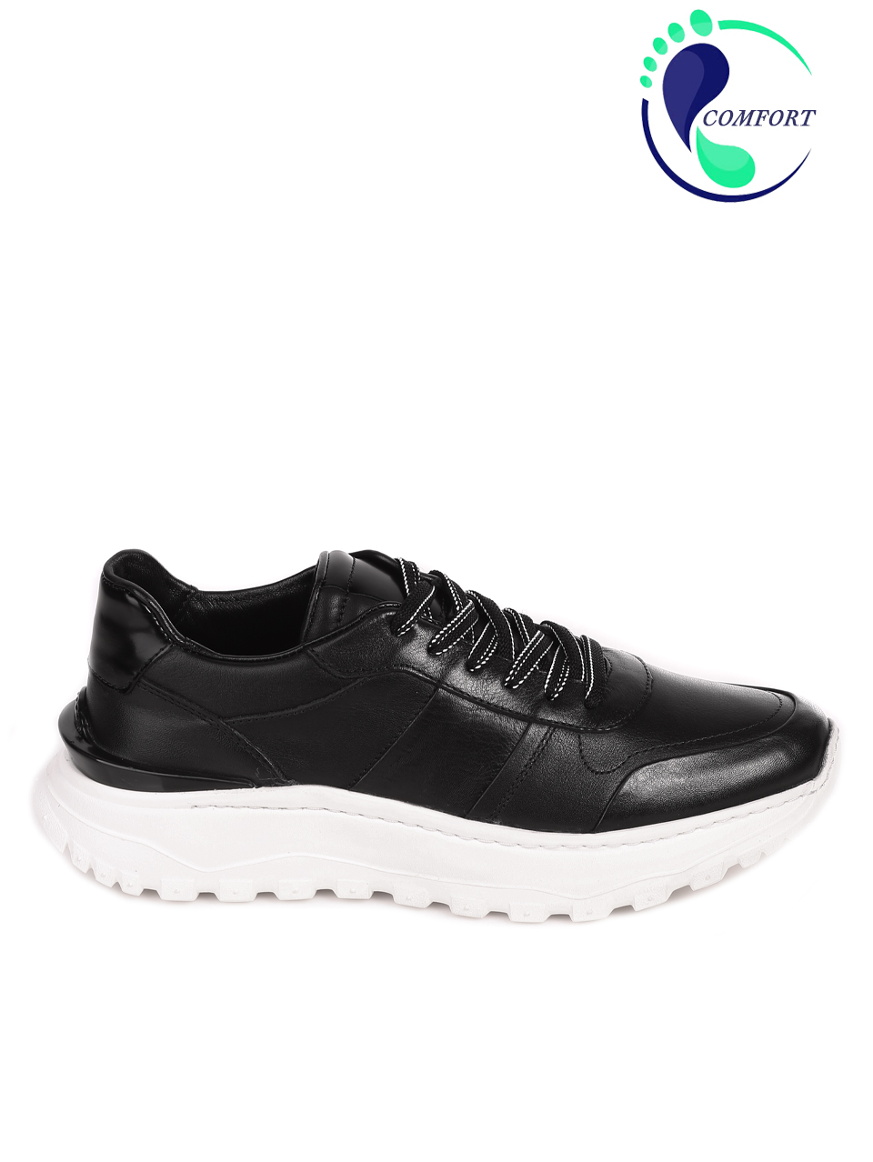 Ежедневни мъжки обувки от естествена кожа 152-19202 S-2 black