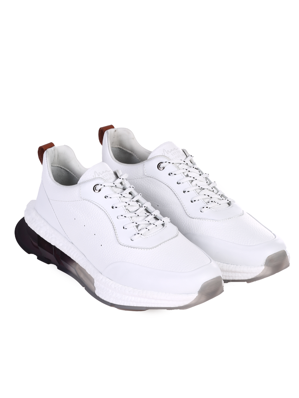 Ежедневни мъжки обувки от естествена кожа 152-19204 Z-1 white