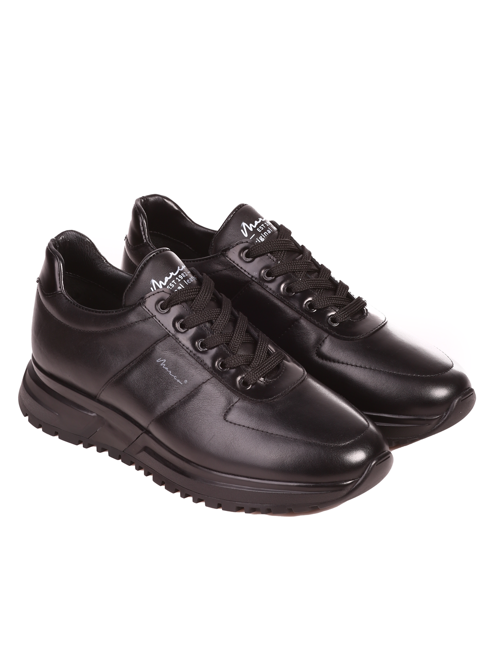 Ежедневни мъжки обувки от естествена кожа  152-19493 S-2 black