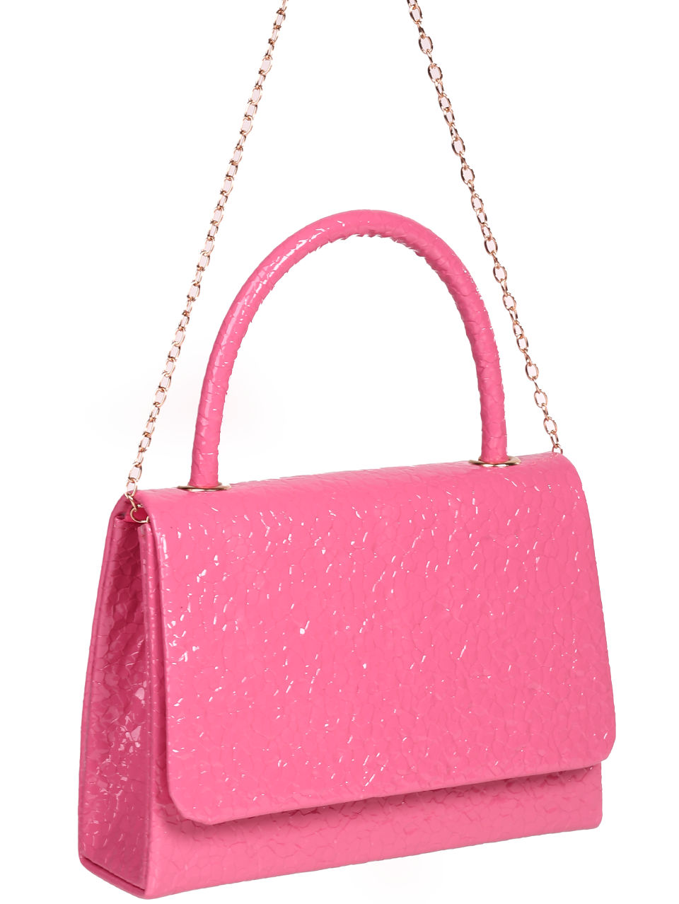 Елегантна дамска чанта в цвят фуксия 9AG-24143 fuchsia