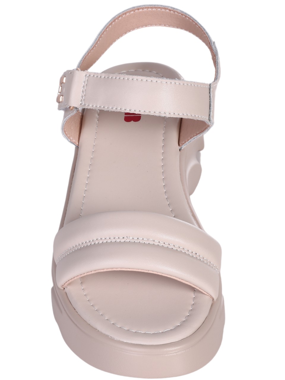 Ежедневни дамски сандали от естествена кожа в бежово 4AF-24061 beige