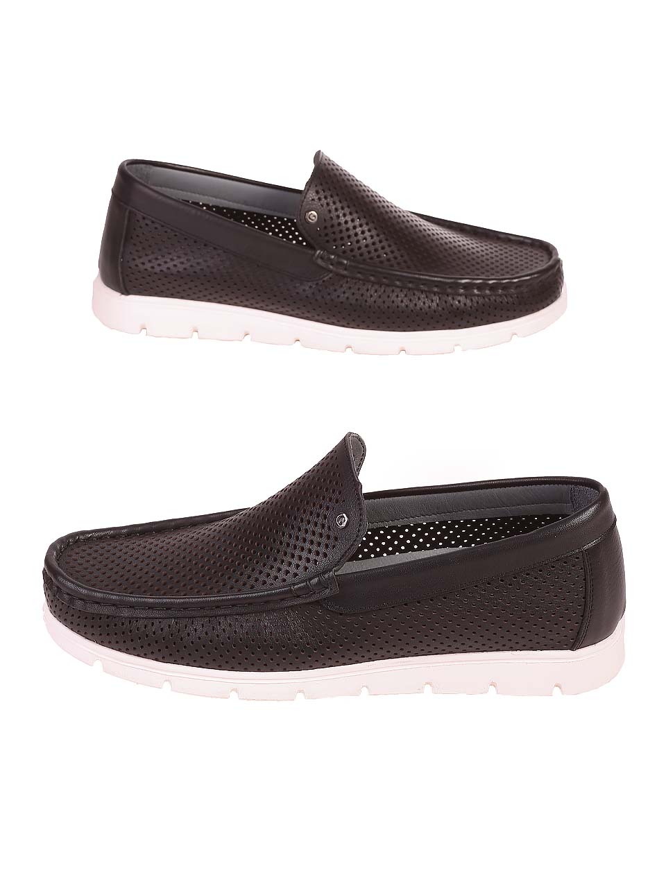 Мъжки мокасини от естествена кожа 7AT-24353 black