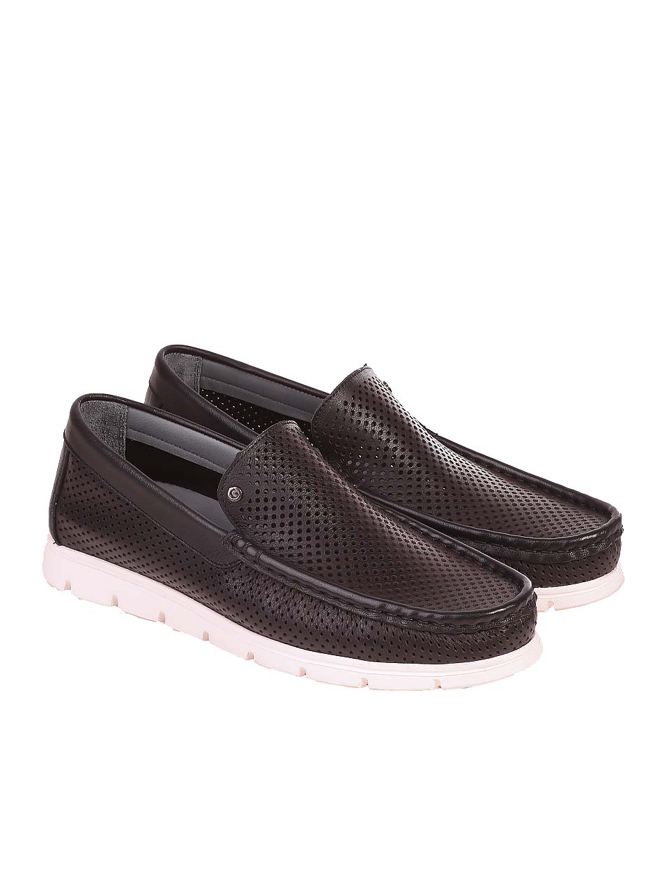Мъжки мокасини от естествена кожа 7AT-24353 black