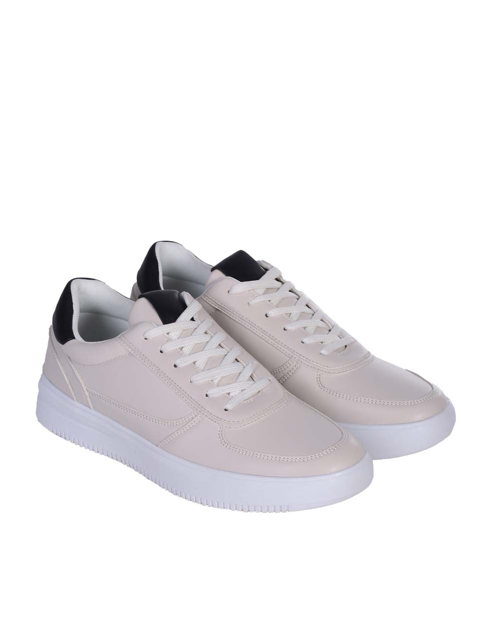 Ежедневни мъжки комфортни обувки в бежово 7H-24192 lt.beige