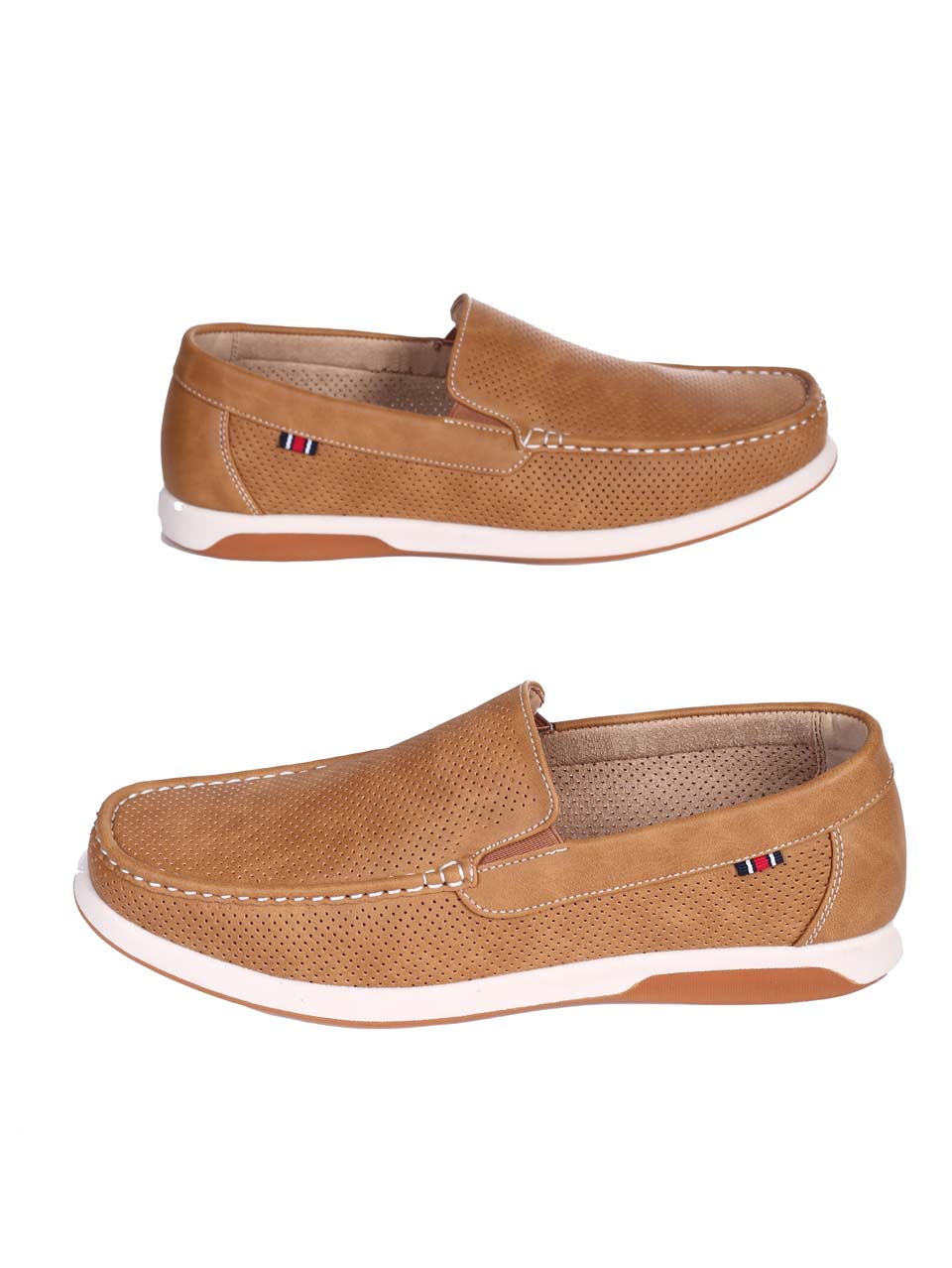 Ежедневни мъжки обувки в бежово 7H-24190 beige