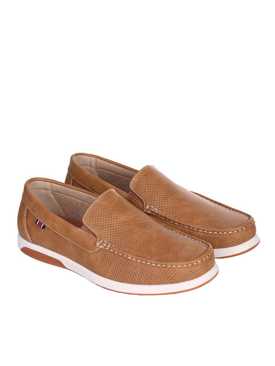 Ежедневни мъжки обувки в бежово 7H-24190 beige